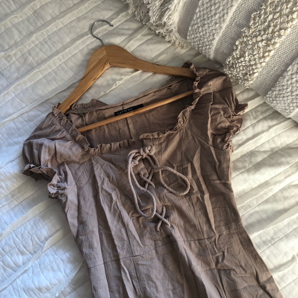 NastyGal Lace Up Dress - Picture 5 of 5